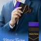 Vittorio Farina Men's Pre - Folded Pocket Square: Flat - PS - PREFOLD - FLAT_PURPLE - Classy Cufflinks