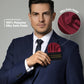 Vittorio Farina Men's Pre - Folded Pocket Square: Puff - PS - PREFOLD - PUFF_BURGUNDY - Classy Cufflinks