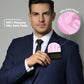 Vittorio Farina Men's Pre - Folded Pocket Square: Puff - PS - PREFOLD - PUFF_PINK - Classy Cufflinks