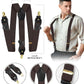 Vittorio Farina Men's Vibrant Colorful Convertible Suspender - SUSP-CONV-GC_BROWN - Classy Cufflinks