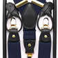 Vittorio Farina Men's Vibrant Colorful Convertible Suspender - SUSP-CONV-GC_DARK-NAVY - Classy Cufflinks