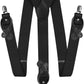 Vittorio Farina Men's Vibrant Colorful Convertible Suspender - SUSP-CONV-SC_BLACK - Classy Cufflinks