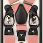 Vittorio Farina Men's Vibrant Colorful Convertible Suspender - SUSP-CONV-SC_BLUSH - Classy Cufflinks