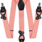 Vittorio Farina Men's Vibrant Colorful Convertible Suspender - SUSP-CONV-SC_BLUSH - Classy Cufflinks