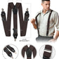 Vittorio Farina Men's Vibrant Colorful Convertible Suspender - SUSP-CONV-SC_BROWN - Classy Cufflinks