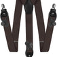 Vittorio Farina Men's Vibrant Colorful Convertible Suspender - SUSP-CONV-SC_BROWN - Classy Cufflinks