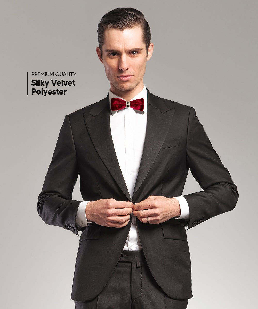 Vittorio Farina Velvet Bow Tie - vb - 004 - Classy Cufflinks