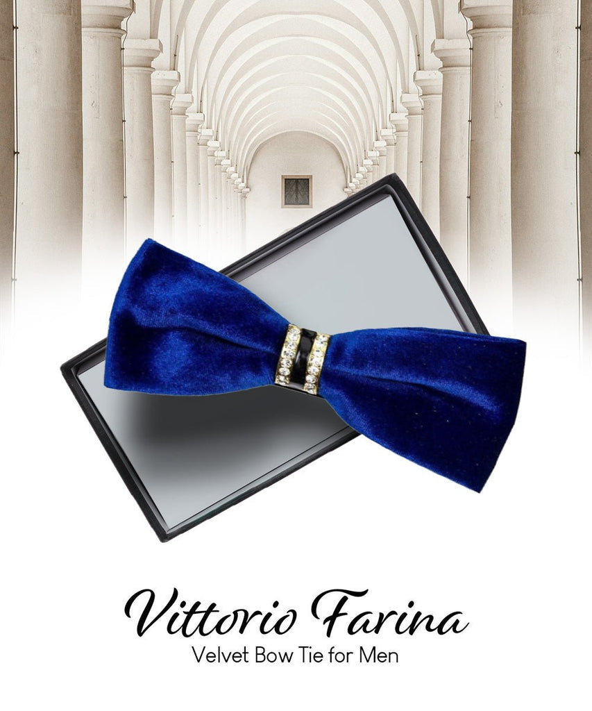 Vittorio Farina Velvet Bow Tie - vb - 005 - Classy Cufflinks