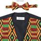 Vittorio Farina Kente Vest & Bow Tie - vest_kente_BB_Kente #2_S - Classy Cufflinks