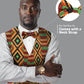 Vittorio Farina Kente Vest & Bow Tie - vest_kente_BB_Kente #2_S - Classy Cufflinks