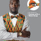 Vittorio Farina Kente Vest & Bow Tie - vest_kente_BB_Kente #3_S - Classy Cufflinks