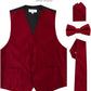 Vittorio Farina Paisley Vest Set (Black Back) Var. 01 (Black-Plum) - vest_paisley_BB_burgundy_XS - Classy Cufflinks