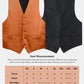 Vittorio Farina Paisley Vest Set (Black Back) Var. 02 (Purple-UT Burnt Orange) - vest_paisley_BB_burntorange_XS - Classy Cufflinks