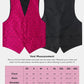 Vittorio Farina Paisley Vest Set (Black Back) Var. 01 (Black-Plum) - vest_paisley_BB_hotpink_XS - Classy Cufflinks