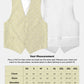 Vittorio Farina Men's Mint Woven Paisley Vest, Necktie, Bow Tie and Pocket Square Set (White Back) - vest_paisley_WB_ivory_XS - Classy Cufflinks