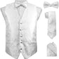 Vittorio Farina Paisley Vest Set (White Back) Var. 02 (Pink-Yellow) - vest_paisley_WB_white_XS - Classy Cufflinks