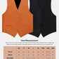 Vittorio Farina Solid Satin Vest Set (Black Back) Var. 03 (Royal-Wine) - vest_plain_BB_burntorange_XS - Classy Cufflinks