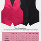 Vittorio Farina Solid Satin Vest Set (Black Back) Var. 01 (Aggie Maroon-Hunter) - vest_plain_BB_hotpink_XS - Classy Cufflinks