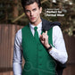 Vittorio Farina Solid Satin Vest Set (Black Back) Var. 01 (Aggie Maroon-Hunter) - vest_plain_BB_hunter_XS - Classy Cufflinks