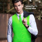 Vittorio Farina Solid Satin Vest Set (Black Back) Var. 02 (Lime-Rose Gold) - vest_plain_BB_lime_XS - Classy Cufflinks