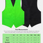 Vittorio Farina Solid Satin Vest Set (Black Back) Var. 02 (Lime-Rose Gold) - vest_plain_BB_lime_XS - Classy Cufflinks