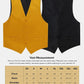 Vittorio Farina Solid Satin Vest Set (Black Back) Var. 02 (Lime-Rose Gold) - vest_plain_BB_mustard_XS - Classy Cufflinks