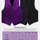 Vittorio Farina Solid Satin Vest Set (Black Back) Var. 02 (Lime-Rose Gold) - vest_plain_BB_purple_XS - Classy Cufflinks