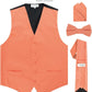 Vittorio Farina Solid Satin Vest Set (Black Back) Var. 02 (Lime-Rose Gold) - vest_plain_BB_rosegold_XS - Classy Cufflinks