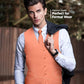 Vittorio Farina Solid Satin Vest Set (Black Back) Var. 02 (Lime-Rose Gold) - vest_plain_BB_rosegold_XS - Classy Cufflinks