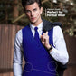 Vittorio Farina Solid Satin Vest Set (Black Back) Var. 03 (Royal-Wine) - vest_plain_BB_royal_XS - Classy Cufflinks