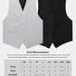 Vittorio Farina Solid Satin Vest Set (Black Back) Var. 03 (Royal-Wine) - vest_plain_BB_silver_XS - Classy Cufflinks