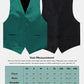 Vittorio Farina Solid Satin Vest Set (Black Back) Var. 03 (Royal-Wine) - vest_plain_BB_teal_XS - Classy Cufflinks