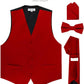 Vittorio Farina Solid Satin Vest Set (Black Back) Var. 03 (Royal-Wine) - vest_plain_BB_wine_XS - Classy Cufflinks