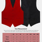 Vittorio Farina Solid Satin Vest Set (Black Back) Var. 03 (Royal-Wine) - vest_plain_BB_wine_XS - Classy Cufflinks