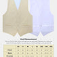 Vittorio Farina Solid Satin Vest Set (White Back) Var. 01 (Beige-Maize) - vest_plain_WB_beige_XS - Classy Cufflinks