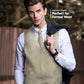 Vittorio Farina Solid Satin Vest Set (White Back) Var. 01 (Beige-Maize) - vest_plain_WB_beige_XS - Classy Cufflinks