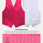 Vittorio Farina Solid Satin Vest Set (White Back) Var. 01 (Beige-Maize) - vest_plain_WB_hotpink_XS - Classy Cufflinks