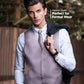 Vittorio Farina Solid Satin Vest Set (White Back) Var. 01 (Beige-Maize) - vest_plain_WB_lavender_XS - Classy Cufflinks