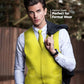 Vittorio Farina Solid Satin Vest Set (White Back) Var. 01 (Beige-Maize) - vest_plain_WB_lemon_XS - Classy Cufflinks