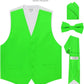 Vittorio Farina Solid Satin Vest Set (White Back) Var. 01 (Beige-Maize) - vest_plain_WB_lime_XS - Classy Cufflinks