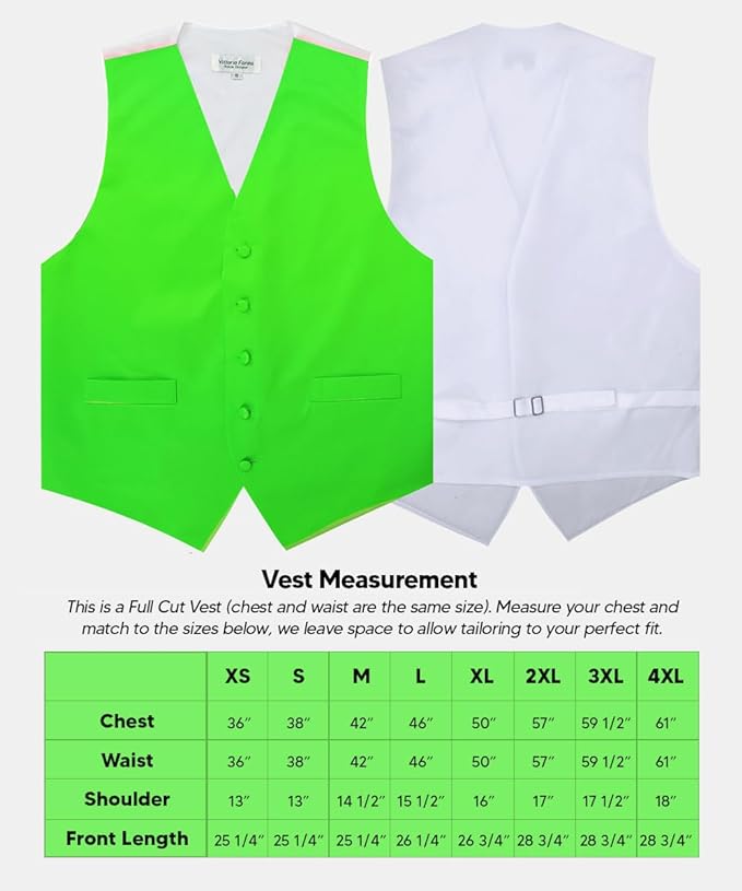 Vittorio Farina Solid Satin Vest Set (White Back) Var. 01 (Beige-Maize) - vest_plain_WB_lime_XS - Classy Cufflinks