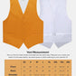 Vittorio Farina Solid Satin Vest Set (White Back) Var. 02 (Mustard-Yellow) - vest_plain_WB_mustard_XS - Classy Cufflinks