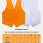 Vittorio Farina Solid Satin Vest Set (White Back) Var. 02 (Mustard-Yellow) - vest_plain_WB_orange_XS - Classy Cufflinks