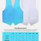 Vittorio Farina Solid Satin Vest Set (White Back) Var. 02 (Mustard-Yellow) - vest_plain_WB_turquoise_XS - Classy Cufflinks