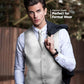 Vittorio Farina Solid Satin Vest Set (White Back) Var. 02 (Mustard-Yellow) - vest_plain_WB_white_XS - Classy Cufflinks