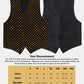 Vittorio Farina Polka Dot Vest Set - vest_polkadot_BB_blackgold_S - Classy Cufflinks