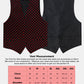 Vittorio Farina Polka Dot Vest Set - vest_polkadot_BB_blackred_S - Classy Cufflinks