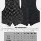 Vittorio Farina Polka Dot Vest Set - vest_polkadot_BB_blackwhite_S - Classy Cufflinks