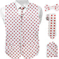 Vittorio Farina Polka Dot Vest Set - vest_polkadot_WB_whitered_S - Classy Cufflinks