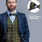 Vittorio Farina Mardi Gras Vest & Bow Tie ONLY Ver 1. - vestB_mardi_BB_Mardi #2_S - Classy Cufflinks